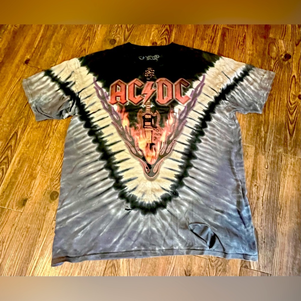 Vintage AC⚡️DC Liquid Blue Hells 🔔  Shirt Size XXL